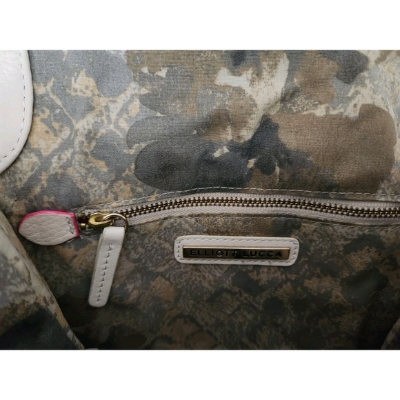 Elliot Lucca Women's Crossbody Purse/Handbag Genuine Leather White Cream - Picture 7 of 10